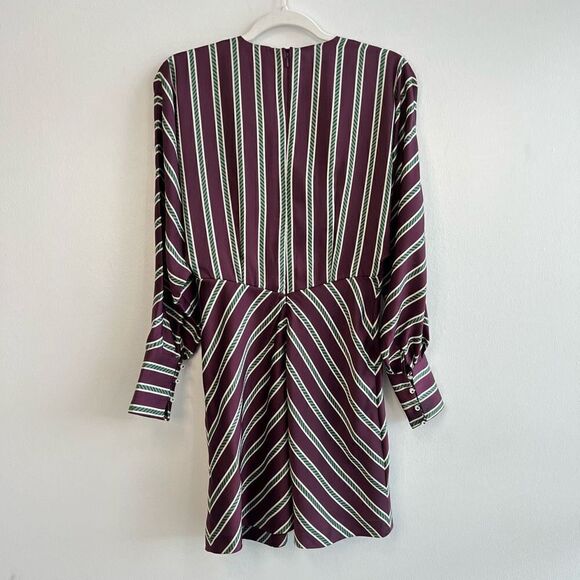 ALEXIS Tena Striped Plunging Empire Shift Dress Size Small Long Sleeve Striped - Picture 8 of 16